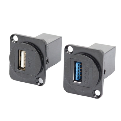 Type D USB3.0 Transmission Socket Module 2.0 Double Pass Female To Female Socket